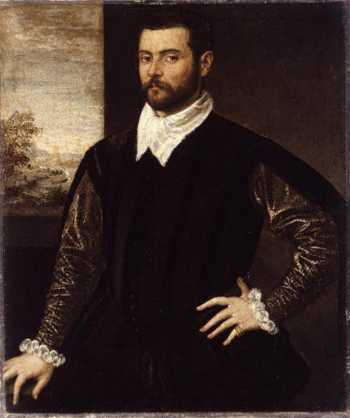 A Man ca 1595 by Domenico Tintoretto 1560-1635  Accademia Carrara